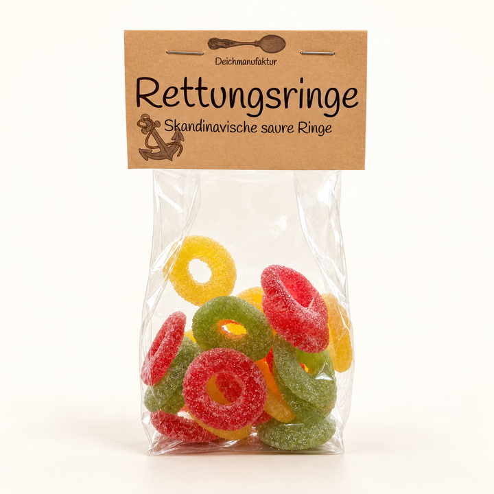 Rettungsringe · Saure Weingummiringe · 100 g
