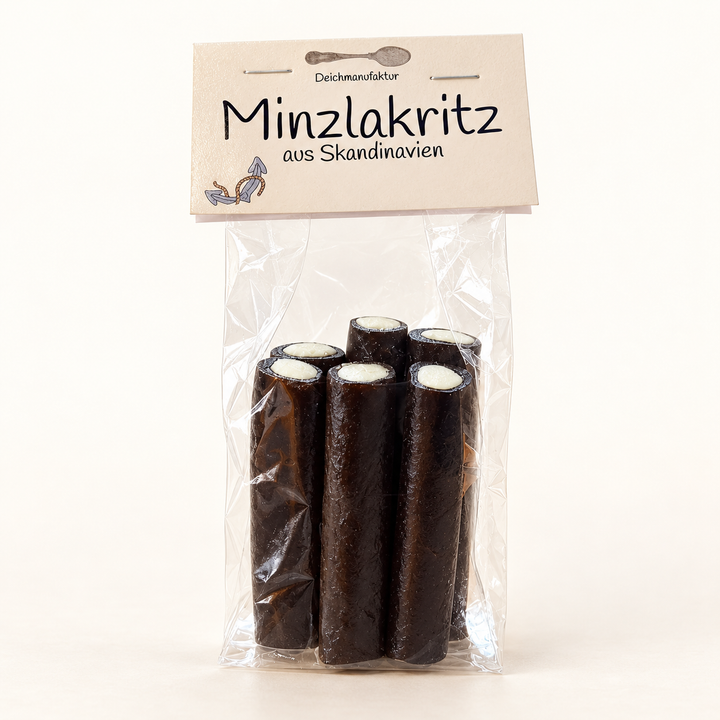 Minzlakritz · Skandinavische Lakritzstangen · 6 Stück