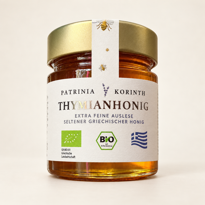 Patrinia Korinth · Griechischer Bio-Thymianhonig · 300 g