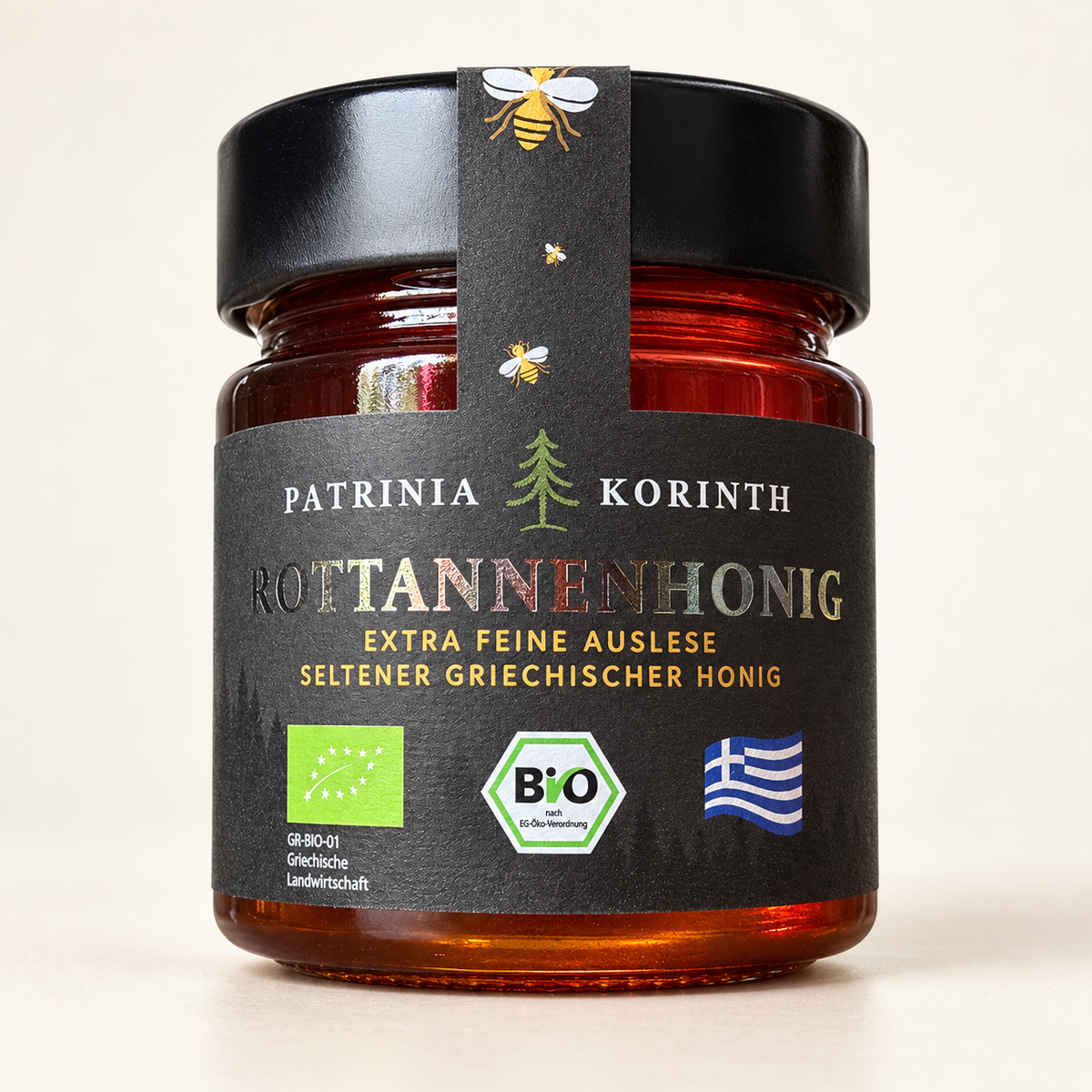 Patrinia Korinth · Griechischer Bio-Rottannenhonig · 300 g