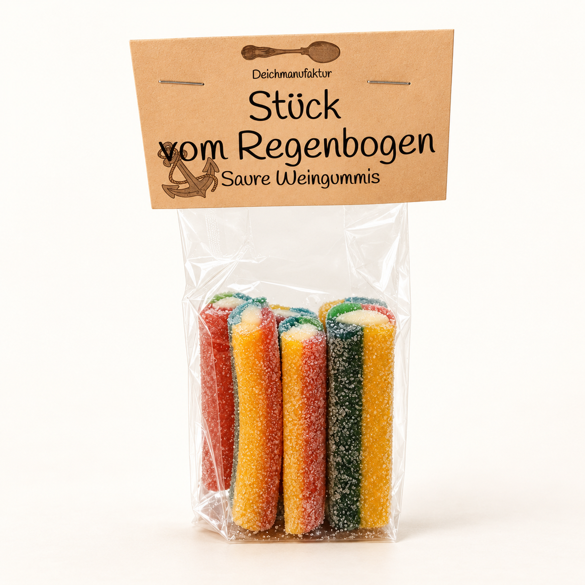 Stück vom Regenbogen · Saure Weingummistangen · 6 Stück